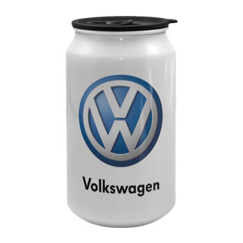 VW Volkswagen, Κούπα ταξιδιού μεταλλική με καπάκι (tin-can) 500ml