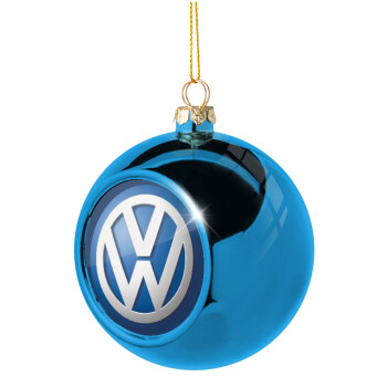 VW Volkswagen, Χριστουγεννιάτικη μπάλα δένδρου Μπλε 8cm