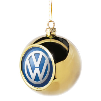 VW Volkswagen, Χριστουγεννιάτικη μπάλα δένδρου Χρυσή 8cm