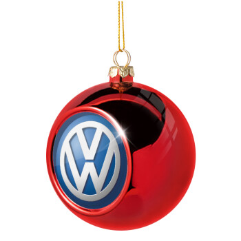 VW Volkswagen, Χριστουγεννιάτικη μπάλα δένδρου Κόκκινη 8cm