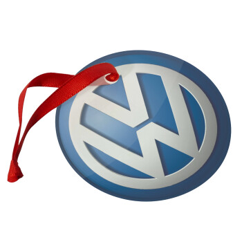 VW Volkswagen, Χριστουγεννιάτικο στολίδι γυάλινο 9cm