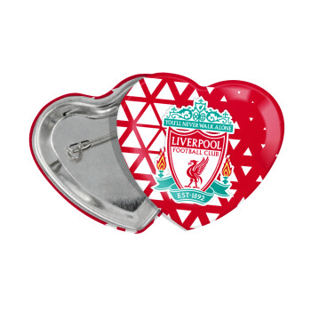 Liverpool, Κονκάρδα παραμάνα καρδιά (57x52mm)