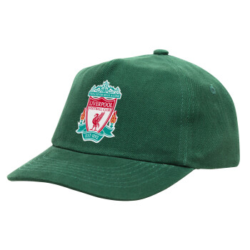 Liverpool, Καπέλο παιδικό Baseball, 100% Βαμβακερό, Low profile, Πράσινο