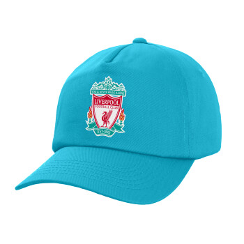 Liverpool, Καπέλο Ενηλίκων Baseball, 100% Βαμβακερό,  Γαλάζιο (ΒΑΜΒΑΚΕΡΟ, ΕΝΗΛΙΚΩΝ, UNISEX, ONE SIZE)