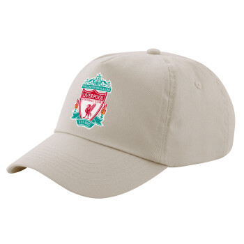 Liverpool, Μπεζ (SAND) Πεντάφυλλο Καπέλο Ενηλίκων Βαμβακερό (UNISEX, ONE SIZE)