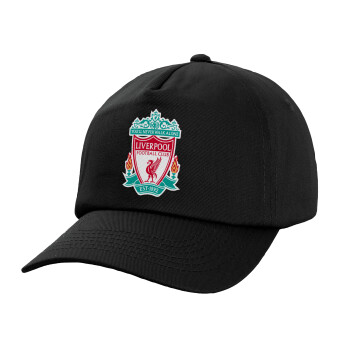 Liverpool, Καπέλο Ενηλίκων Baseball, 100% Βαμβακερό, Low profile, Μαύρο (ΒΑΜΒΑΚΕΡΟ, ΕΝΗΛΙΚΩΝ, UNISEX, ONE SIZE)