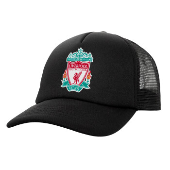 Liverpool, Καπέλο Soft Trucker με Δίχτυ Μαύρο 