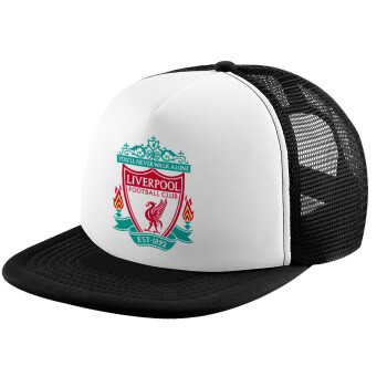 Liverpool, Καπέλο Ενηλίκων Soft Trucker με Δίχτυ Black/White (POLYESTER, ΕΝΗΛΙΚΩΝ, UNISEX, ONE SIZE)