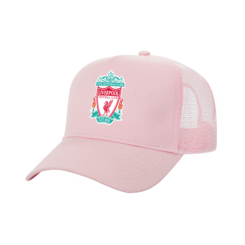 Liverpool, Καπέλο Παιδικό Structured Trucker, με Δίχτυ, ΡΟΖ (100% ΒΑΜΒΑΚΕΡΟ, ΠΑΙΔΙΚΟ, UNISEX, ONE SIZE)