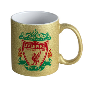 Liverpool, Κούπα Χρυσή Glitter που γυαλίζει, κεραμική, 330ml