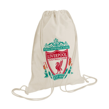 Liverpool, Τσάντα πλάτης πουγκί GYMBAG natural (28x40cm)
