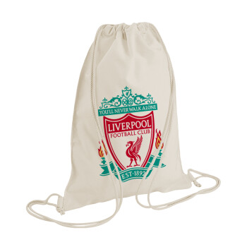 Liverpool, Backpack bag GYMBAG natural (28x40cm)