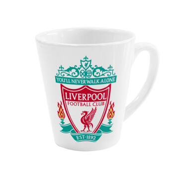 Liverpool, Κούπα κωνική Latte Λευκή, κεραμική, 300ml