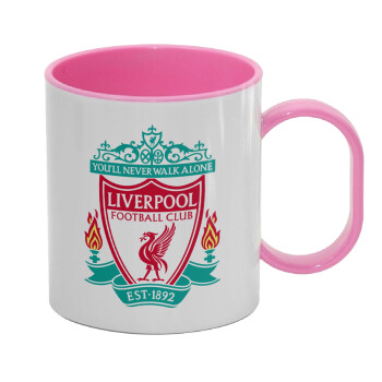Liverpool, Κούπα (πλαστική) (BPA-FREE) Polymer Ροζ για παιδιά, 330ml