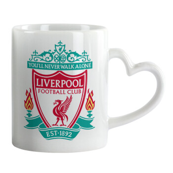 Liverpool, Mug heart handle, ceramic, 330ml