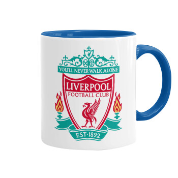 Liverpool, Mug colored blue, ceramic, 330ml