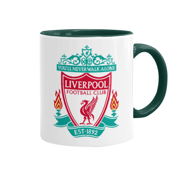 Liverpool, Mug colored green, ceramic, 330ml