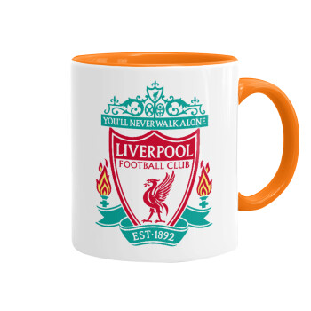 Liverpool, Mug colored orange, ceramic, 330ml