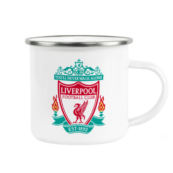 Liverpool, Metallic enamel cup white 360ml