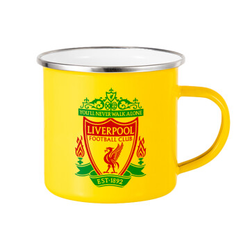 Liverpool, Yellow Enamel Metallic Cup 360ml