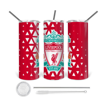 Liverpool, Tumbler stainless steel 600ml, with metal straw & cleaning brush