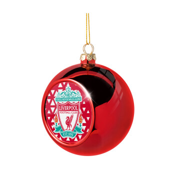 Liverpool, Χριστουγεννιάτικη μπάλα δένδρου Κόκκινη 8cm
