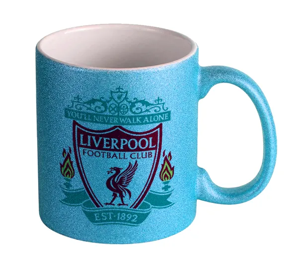 Liverpool — Κούπα Σιέλ Glitter που γυαλίζει, κεραμική, 330ml
