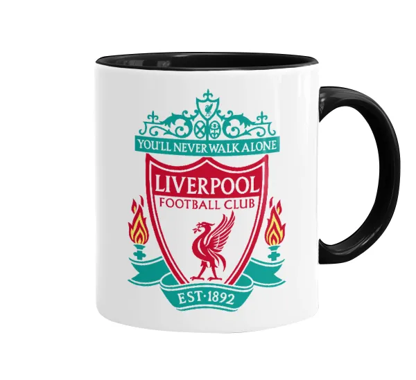 Liverpool — Κούπα χρωματιστή μαύρη, κεραμική, 330ml