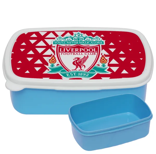 Liverpool — ΜΠΛΕ παιδικό δοχείο φαγητού (lunchbox) πλαστικό (BPA-FREE) Lunch Βox M18 x Π13 x Υ6cm