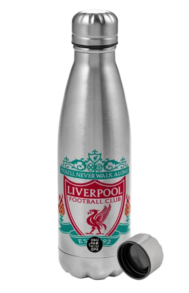 Liverpool — Metallic water bottle, stainless steel, 750ml