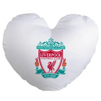 Liverpool, Μαξιλάρι καναπέ καρδιά 40x40cm περιέχεται το  γέμισμα