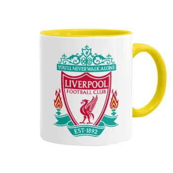 Liverpool, Κούπα χρωματιστή κίτρινη, κεραμική, 330ml