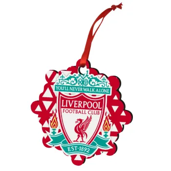 Liverpool, Στολίδι Χριστουγεννιάτικο στολίδι snowflake ξύλινο 7.5cm