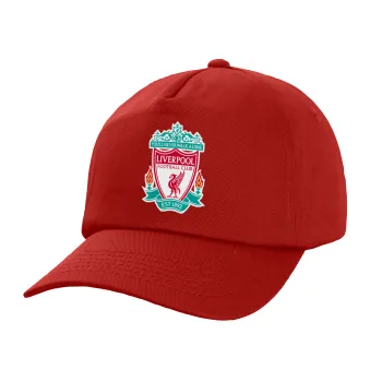 Liverpool, Children's Baseball Cap, 100% Cotton Twill, Red (COTTON, CHILDREN'S, UNISEX, ONE SIZE)