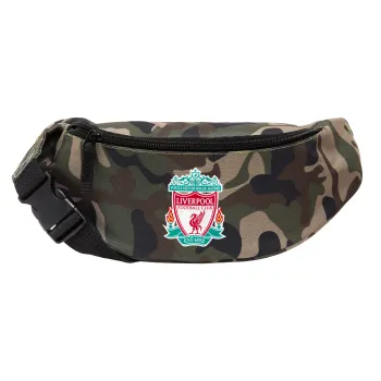 Liverpool, Unisex waist bag (banana) in Jungle camouflage color with 2 pockets
