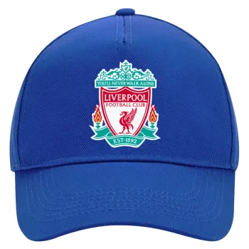 Liverpool, Ultimate Adult Hat BLUE, (100% COTTON DRILL, ADULT, UNISEX, ONE SIZE)