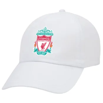 Liverpool, Καπέλο Ενηλίκων Baseball Λευκό 5-φύλλο (POLYESTER, ΕΝΗΛΙΚΩΝ, UNISEX, ONE SIZE)