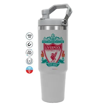 Liverpool, ΓΚΡΙ χρώματος Θερμός Ανοξείδωτο 890ml (30oz) με χερούλι
