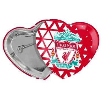 Liverpool, Κονκάρδα παραμάνα καρδιά (57x52mm)