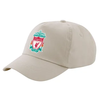 Liverpool, Μπεζ (SAND) Πεντάφυλλο Καπέλο Ενηλίκων Βαμβακερό (UNISEX, ONE SIZE)