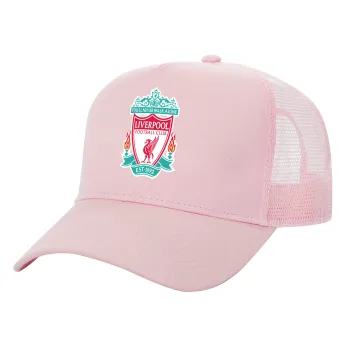Liverpool, Καπέλο Παιδικό Structured Trucker, με Δίχτυ, ΡΟΖ (100% ΒΑΜΒΑΚΕΡΟ, ΠΑΙΔΙΚΟ, UNISEX, ONE SIZE)