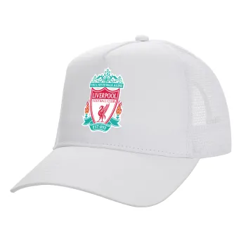 Liverpool, Καπέλο Ενηλίκων Structured Trucker, με Δίχτυ, ΛΕΥΚΟ (100% ΒΑΜΒΑΚΕΡΟ, ΕΝΗΛΙΚΩΝ, UNISEX, ONE SIZE)