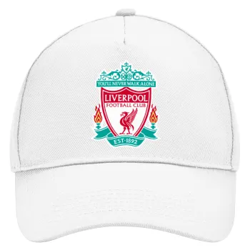 Liverpool, Καπέλο Ενηλίκων Baseball, Drill, Λευκό (100% ΒΑΜΒΑΚΕΡΟ, ΕΝΗΛΙΚΩΝ, UNISEX, ONE SIZE)