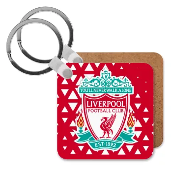 Liverpool, Μπρελόκ Ξύλινο τετράγωνο MDF