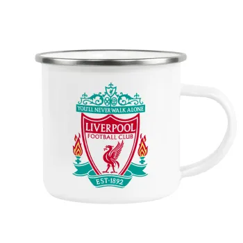 Liverpool, Metallic enamel cup white 360ml