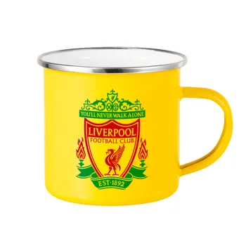 Liverpool, Yellow Enamel Metallic Cup 360ml