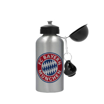 FC Bayern Munich, Metallic water jug, Silver, aluminum 500ml