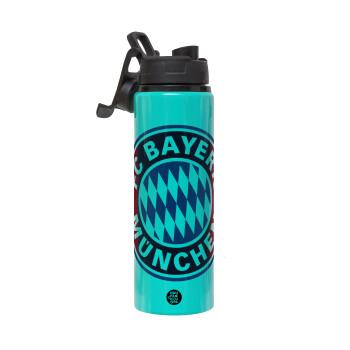 FC Bayern Munich, Metallic water bottle with safety lid, 850ml aluminum