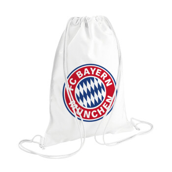FC Bayern Munich, Backpack pouch GYMBAG white (28x40cm)