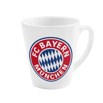 FC Bayern Munich, Κούπα κωνική Latte Λευκή, κεραμική, 300ml